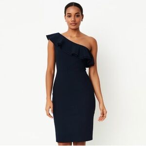Elegant Black One-Shoulder Dress, Tall 12